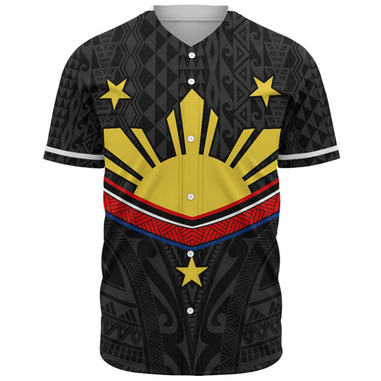 Philippines Filipinos Baseball Shirt Polynesian Inspired Tribal Tattoo