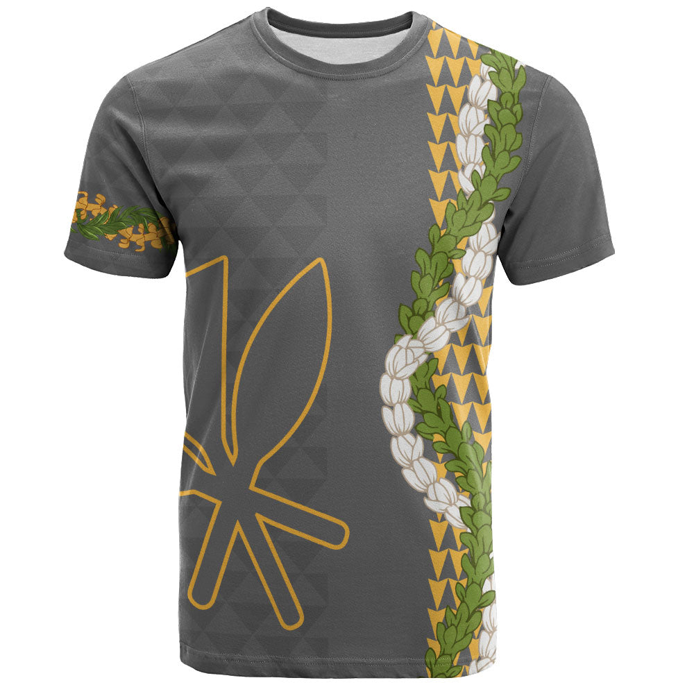 Hawaii T-Shirt Kanaka Maoli Puakenikeni Maile Flower Lei