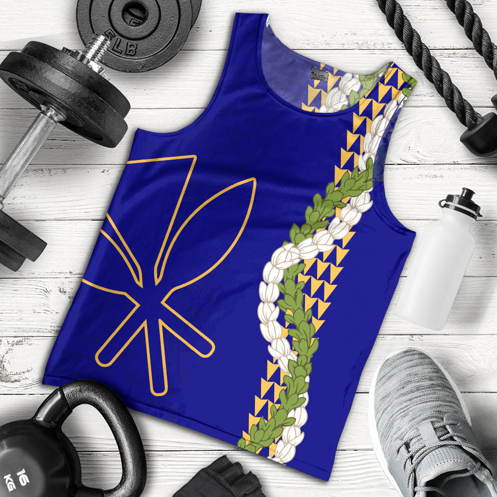 Hawaii Tank Top Kanaka Maoli Puakenikeni Maile Flower Lei