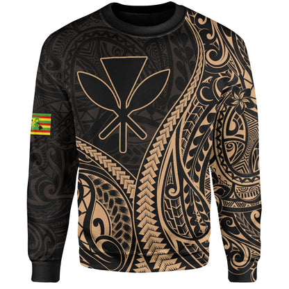 Hawaii Sweatshirt Polynesian Tribal Tattoo Island Spirit Style