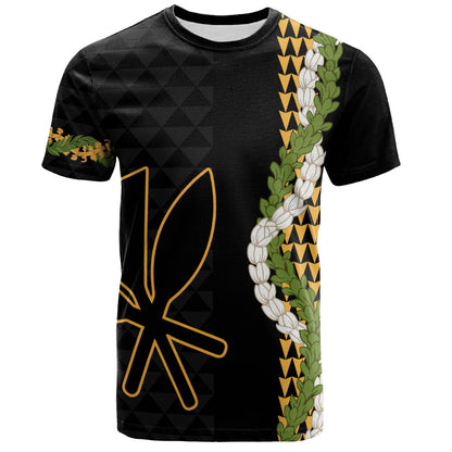Hawaii T-Shirt Kanaka Maoli Puakenikeni Maile Flower Lei