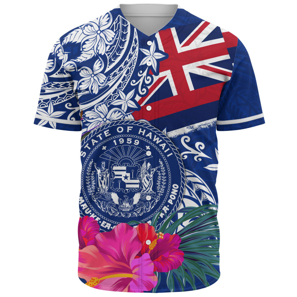 Hawaii Baseball Shirt Flag Tribal Tropical Style