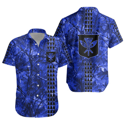 Hawaii Short Sleeve Shirt Woodland Kanaka Camo Style