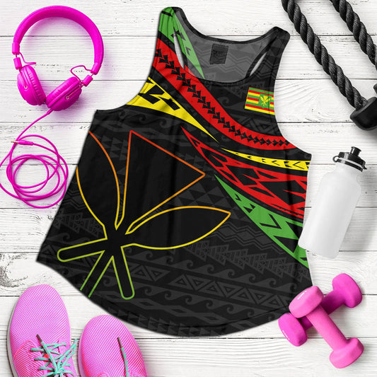 Hawaii Women Tank Polynesian Tribal Tattoo Ethnic Design