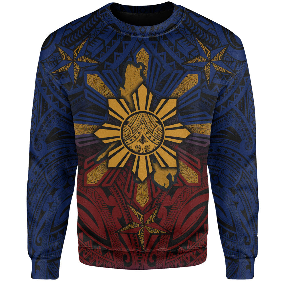 Philippines Filipinos Sweatshirt Golden Sun Islands Tribal Style