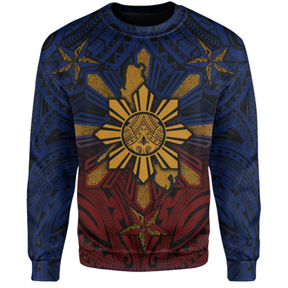 Philippines Filipinos Sweatshirt Golden Sun Islands Tribal Style