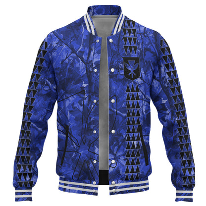Hawaii Baseball Jacket Woodland Kanaka Camo Style