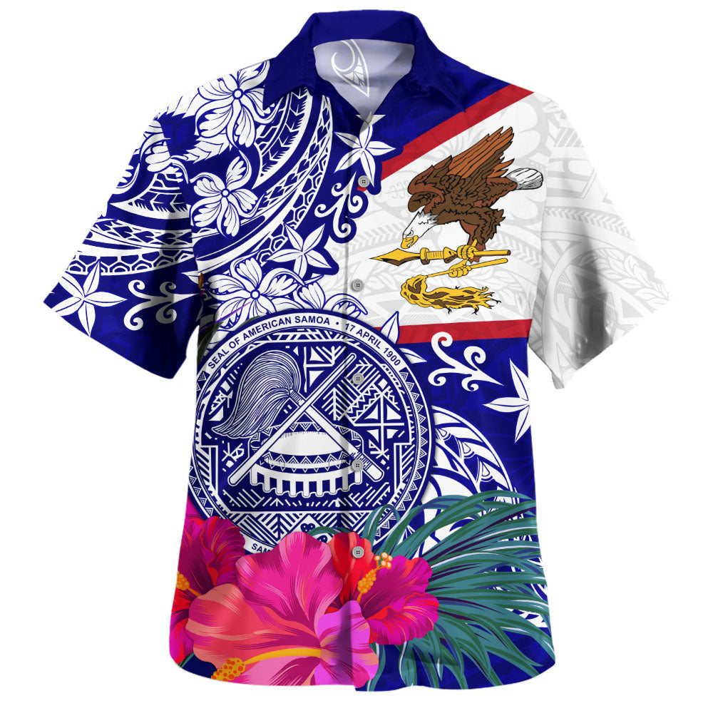 American Samoa Hawaiian Shirt Flag Tribal Tropical Style