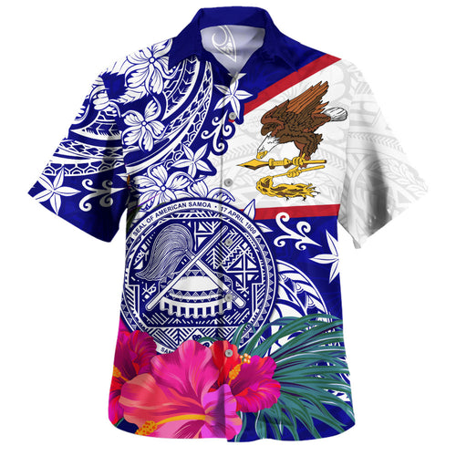 American Samoa Hawaiian Shirt Flag Tribal Tropical Style