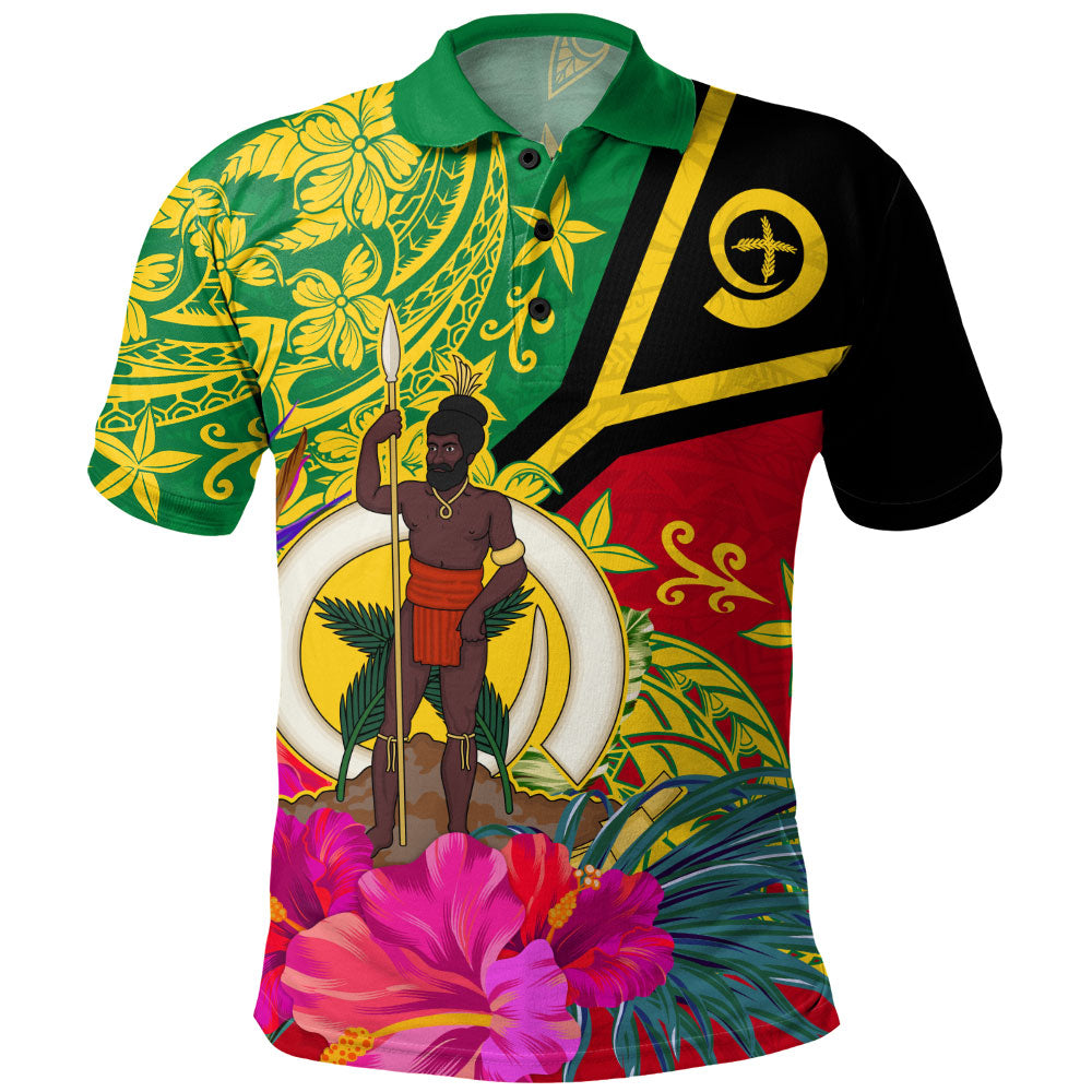 Vanuatu Polo Shirt Flag Tribal Tropical Style