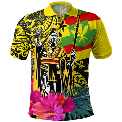 Hawaii Polo Shirt Kanaka Maoli King Flag Tribal Tropical Style