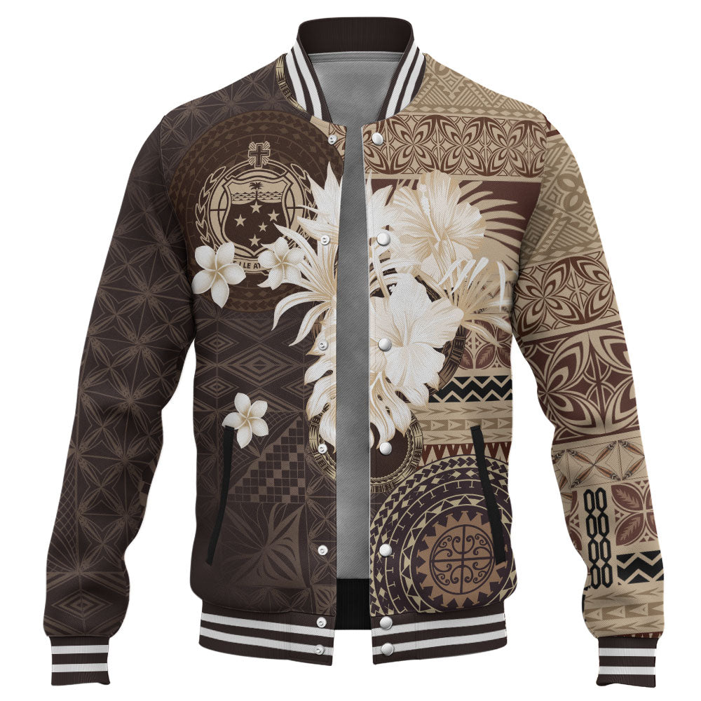 Samoa Baseball Jacket Siapo Motif Print Fabric