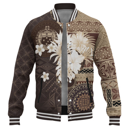 Samoa Baseball Jacket Siapo Motif Print Fabric