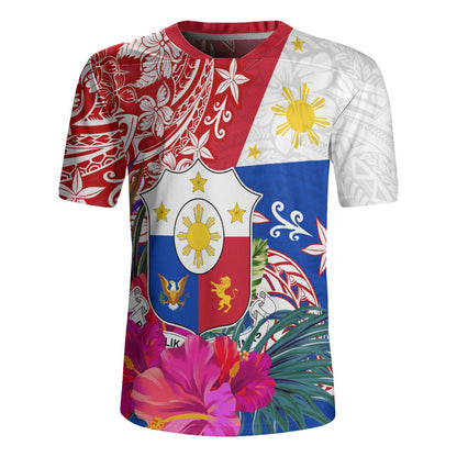 Philippines Filipinos Rugby Jersey Flag Tribal Tropical Style