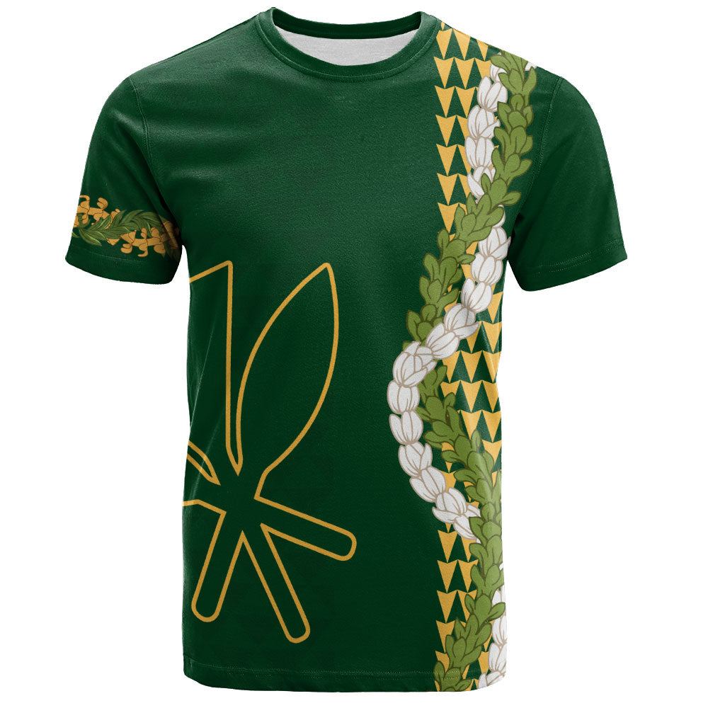 Hawaii T-Shirt Kanaka Maoli Puakenikeni Maile Flower Lei