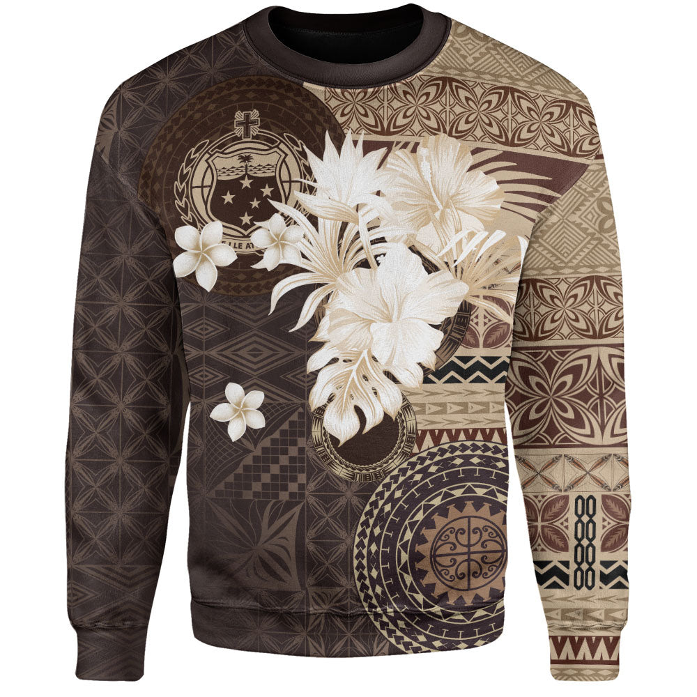 Samoa Sweatshirt Siapo Motif Print Fabric