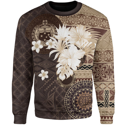 Samoa Sweatshirt Siapo Motif Print Fabric