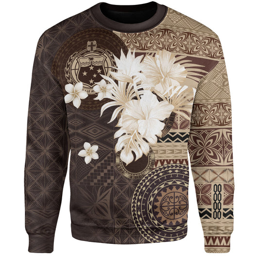 Samoa Sweatshirt Siapo Motif Print Fabric