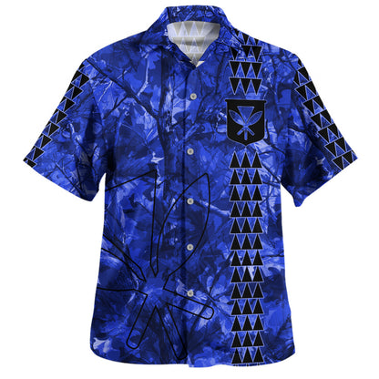 Hawaii Hawaiian Shirt Woodland Kanaka Camo Style