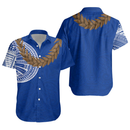 Samoa Short Sleeve Shirt Tattoo Roman Reigns With Ula Fala Style Brown