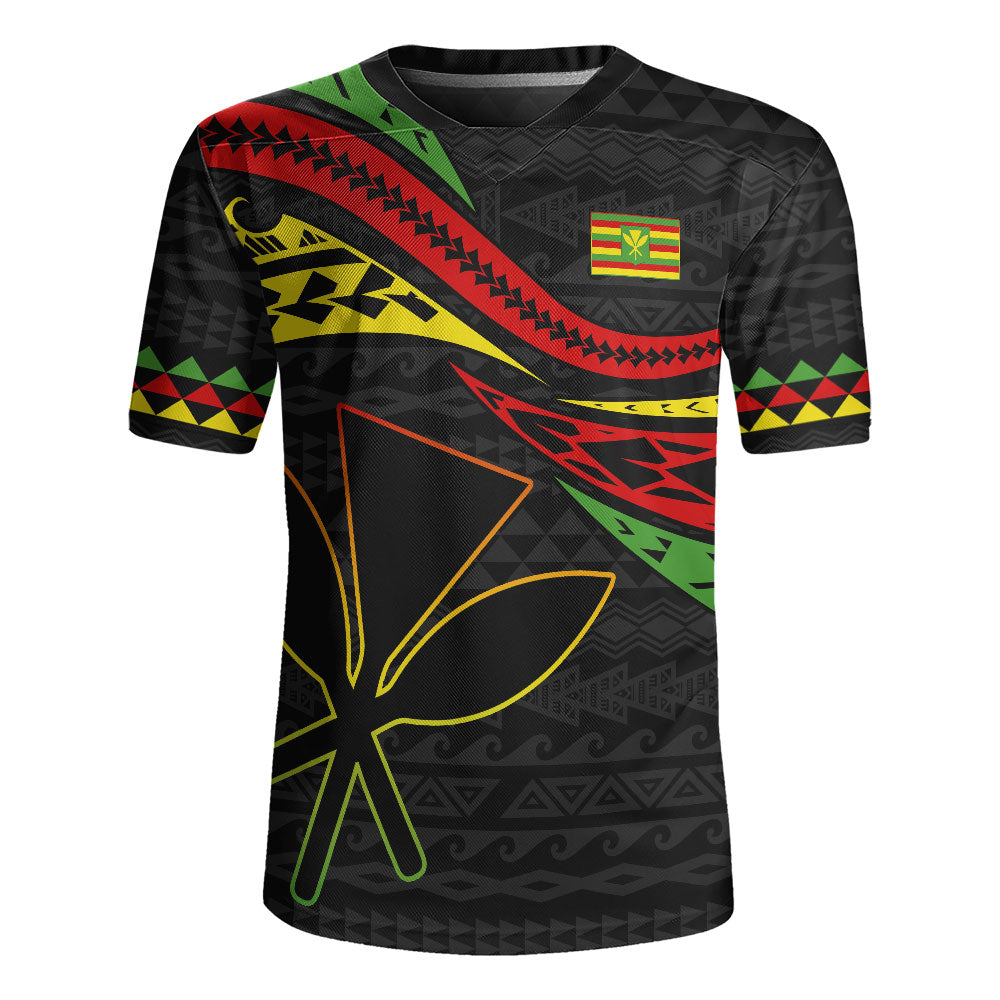 Hawaii Rugby Jersey Polynesian Tribal Tattoo Ethnic Design