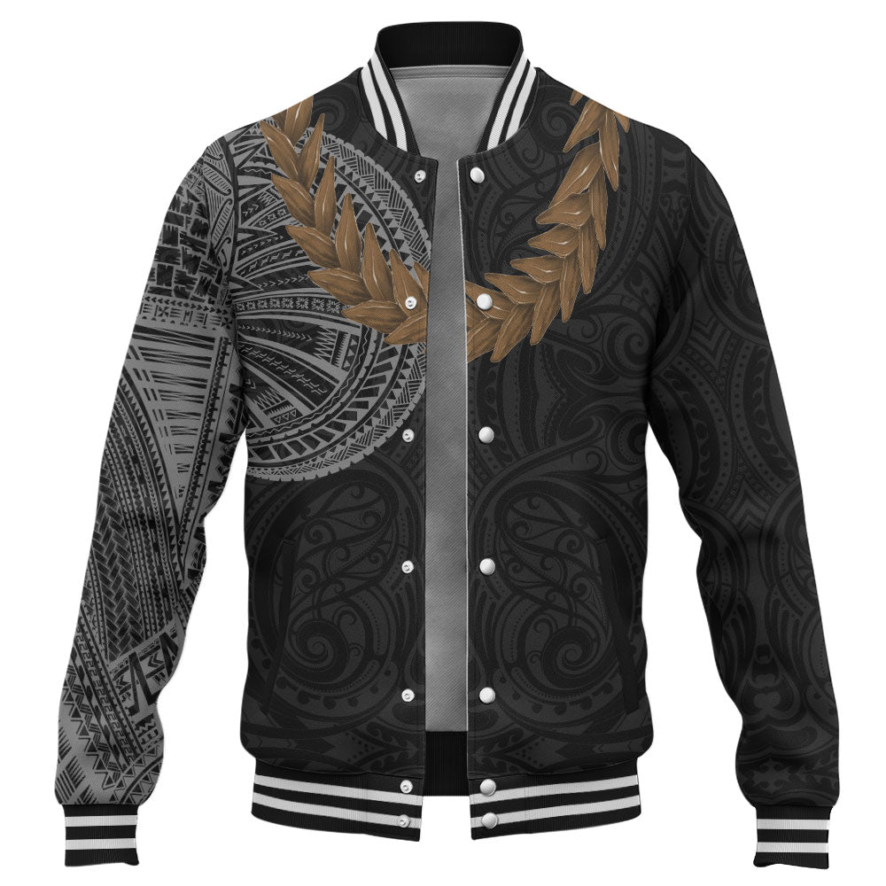 Samoa Baseball Jacket Tattoo Roman Reigns With Ula Fala Style Brown