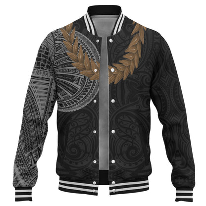 Samoa Baseball Jacket Tattoo Roman Reigns With Ula Fala Style Brown