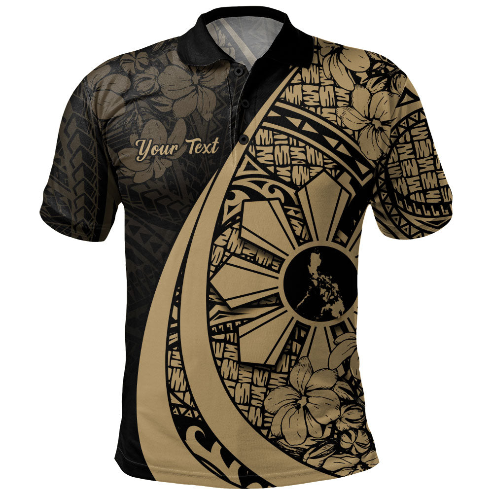Philippines Filipinos Polo Shirt Custom National Sampaguita Flower Symbols Style