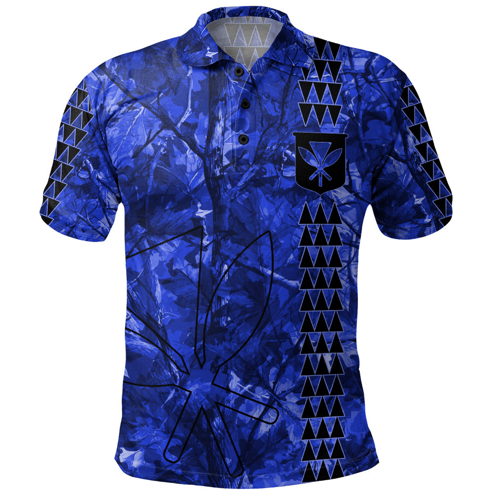 Hawaii Polo Shirt Woodland Kanaka Camo Style