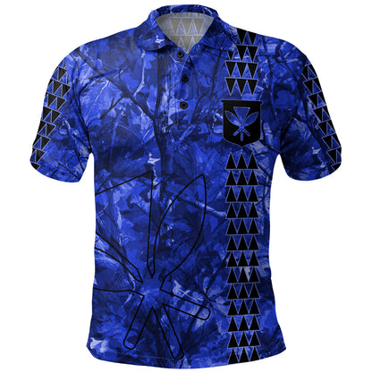 Hawaii Polo Shirt Woodland Kanaka Camo Style