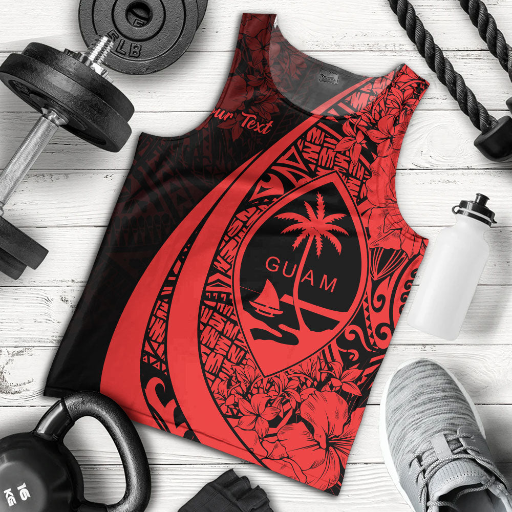 Guam Tank Top Custom Hibiscus Flower Symbols Style
