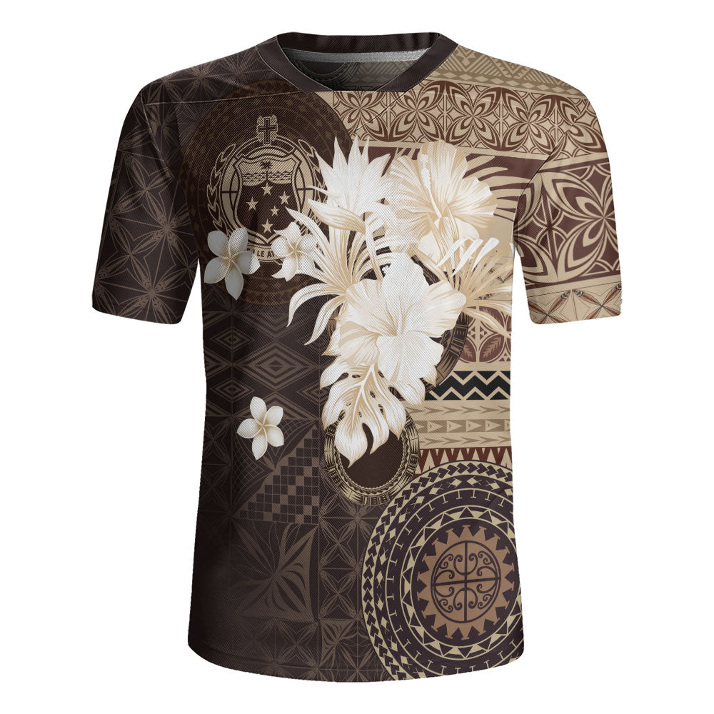 Samoa Rugby Jersey Siapo Motif Print Fabric