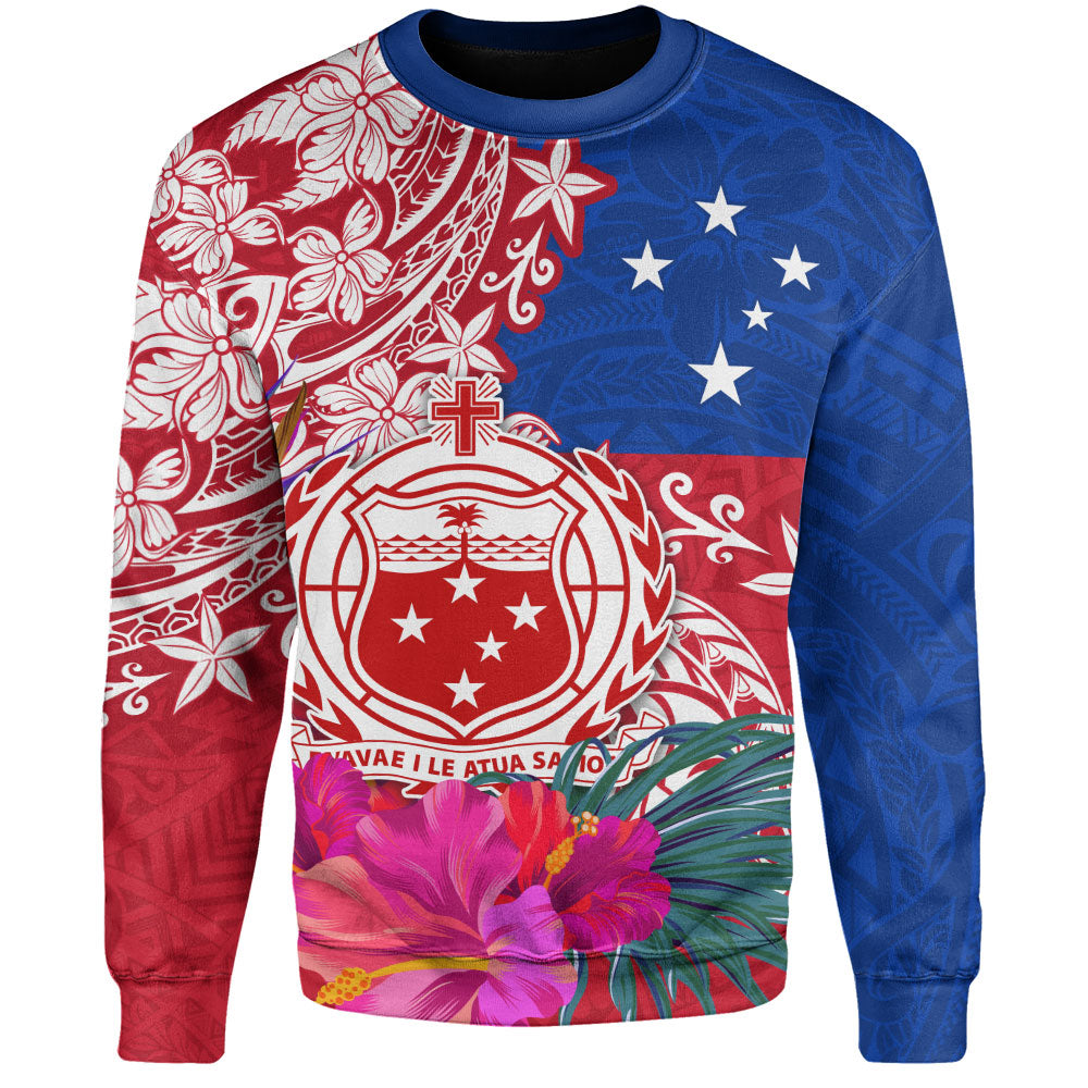 Samoa Sweatshirt Flag Tribal Tropical Style