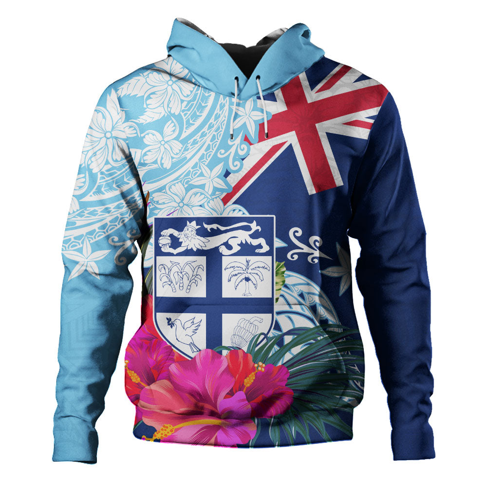 Fiji Hoodie Flag Tribal Tropical Style