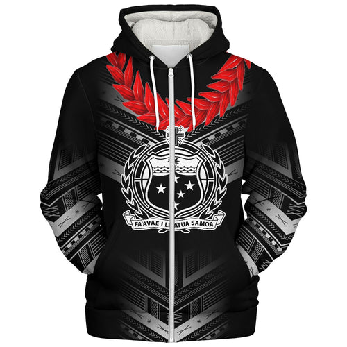 Samoa Sherpa Hoodie Polynesian Pride Inspired Design