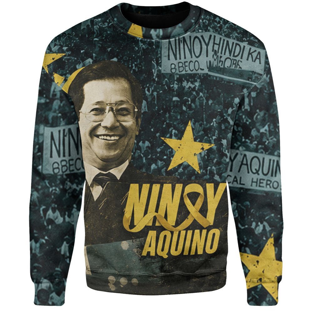 Philippines Filipinos Sweatshirt Ninoy Aquino Philippine History Tribute Style