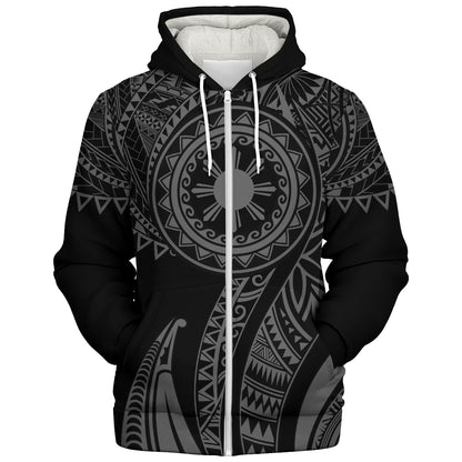 Philippines Filipinos Sherpa Hoodie Tribal Tattoo Island
