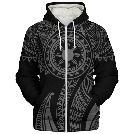 Philippines Filipinos Sherpa Hoodie Tribal Tattoo Island
