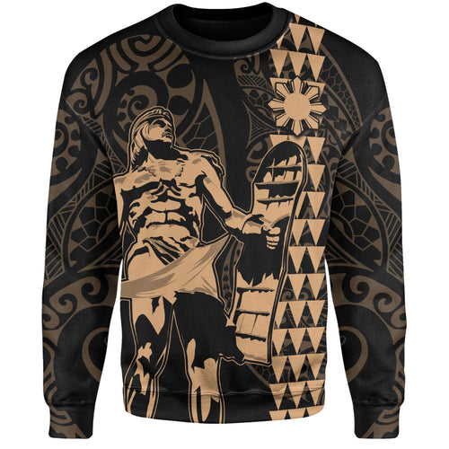 Philippines Filipinos Sweatshirt Lapu Lapu Kakau Style