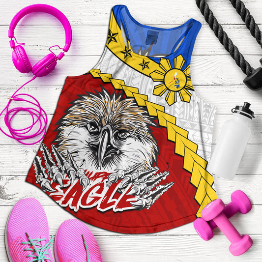 Hawaii Women Tank Tribal Tattoo Flag Eagle Animal