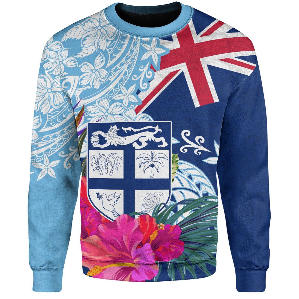 Fiji Sweatshirt Flag Tribal Tropical Style