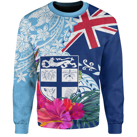 Fiji Sweatshirt Flag Tribal Tropical Style