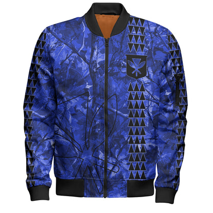 Hawaii Bomber Jacket Woodland Kanaka Camo Style