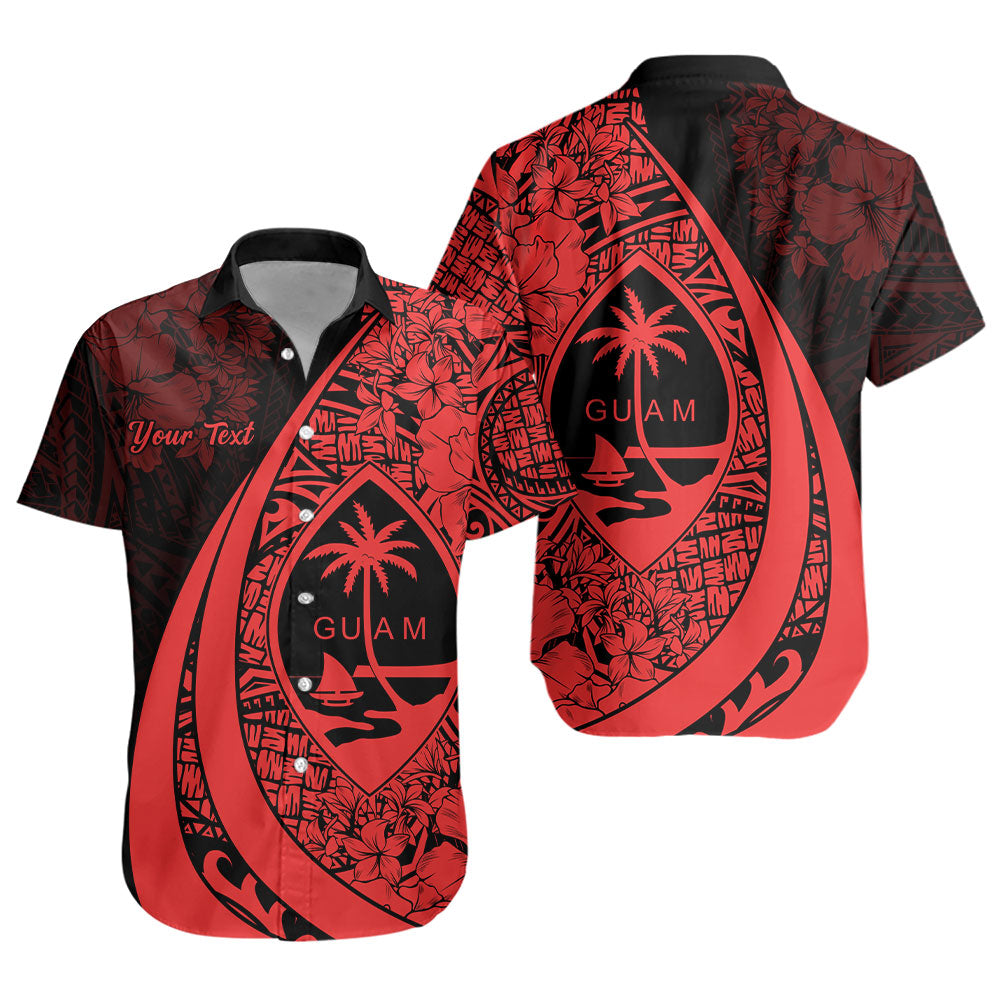 Guam Short Sleeve Shirt Custom Hibiscus Flower Symbols Style