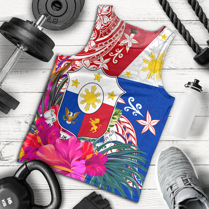 Philippines Filipinos Tank Top Flag Tribal Tropical Style