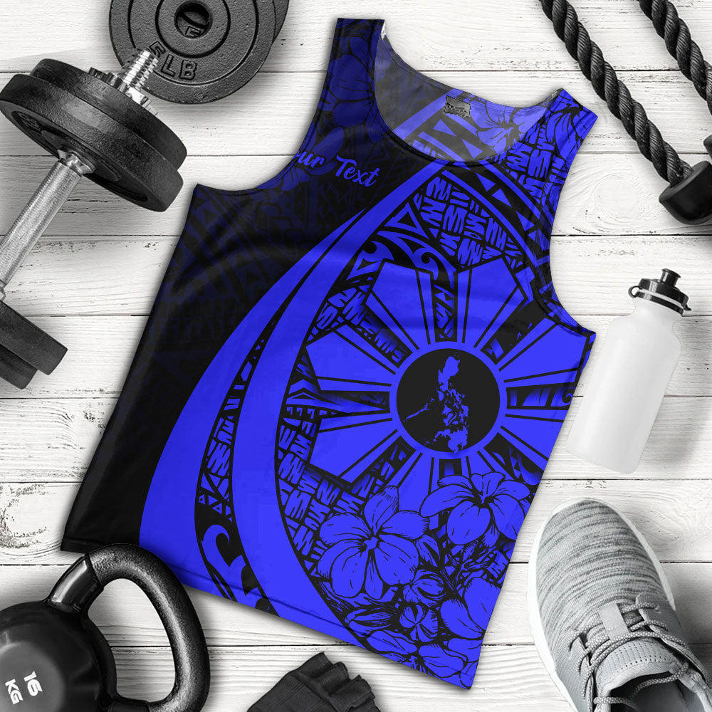 Philippines Filipinos Tank Top Custom National Sampaguita Flower Symbols Style