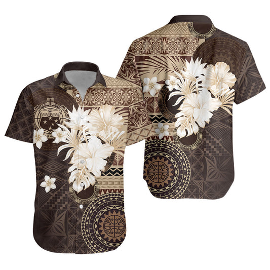 Samoa Short Sleeve Shirt Siapo Motif Print Fabric