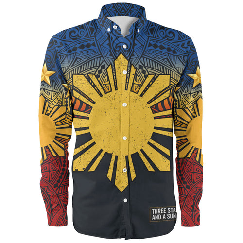 Philippines Filipinos Long Sleeve Shirt Philippine Pride Three Stars and A Sun