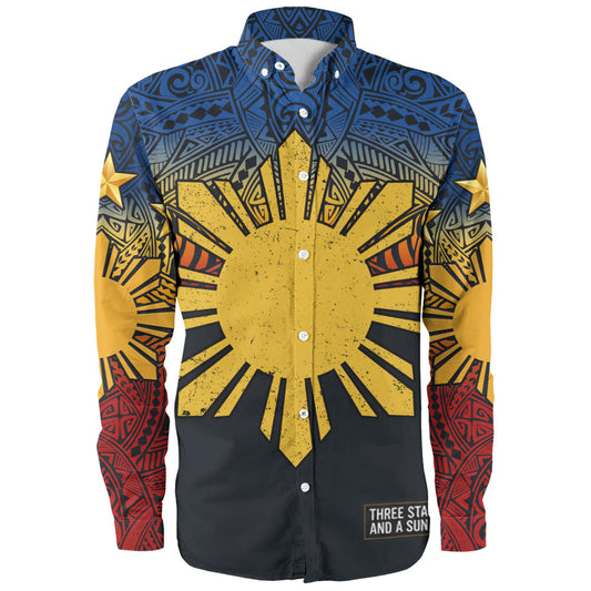 Philippines Filipinos Long Sleeve Shirt Philippine Pride Three Stars and A Sun