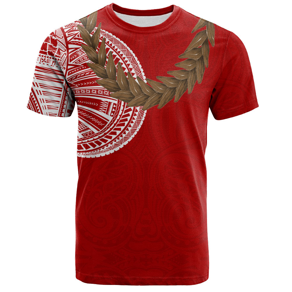Samoa T-Shirt Tattoo Roman Reigns With Ula Fala Style Brown